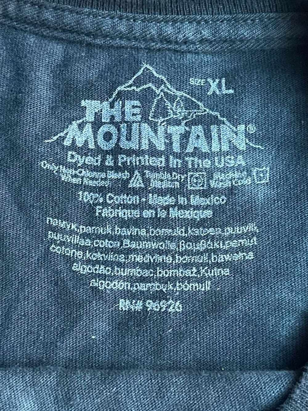 The Mountain Cougar Puma Black Tie Dye T-Shirt Lion Print USA Cotton XL - Picture 5 of 7